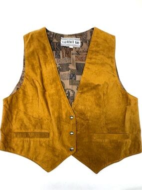 Mustard Suede Vest - Women's